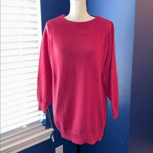 Vintage 80s Affinity by Margo’s Hot Pink Sweater – 100% Cotton – Size Small